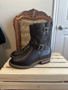 VIBERG Boots Leather Brown Engineer Boots Size US 9 - Picture 1 of 14