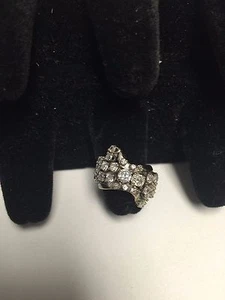  Cocktailring 14 kt Gold Diamanten mit Gutachten - Bild 1 von 6