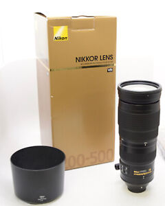 NIKON AF-S VR NIKKOR ED 200-500mm f/5.6E SWM IF Used EX w/ Hood,Caps,Box