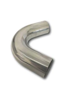 EXHAUST PIPE MANDREL BEND STAINLESS STEEL 2 1/2" 125 DEGREE - POLISHED - Picture 1 of 8