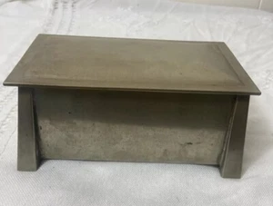 Antique Tobacco/Cigarette Lidded Box - L. & M. T. Co. Fatima Nickel Silver - Picture 1 of 16