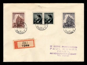 CZECHOSLOVAKIA 1938 SUDETENLAND, SCHLUCKENAU HITLER & FUGNER MIXED FRANKING - Picture 1 of 2