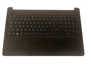 Original HP 15-DA0008NA strukturierte schwarze Handauflage Touchpad UK Tastatur Baugruppe - Bild 1 von 2