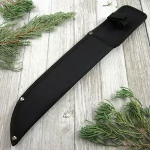 FIXED-BLADE KNIFE SHEATH | Durable Black Nylon Belt Pouch - For Blades up to 8" - Picture 1 of 11