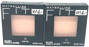 (2) Maybelline Fit Me Blush Sealed 0.16 oz Each 15 - Nude - Picture 1 of 3