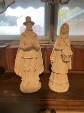 Thanksgiving Man/woman Pilgrim Figurines By Autumn Inspiration Resin Can Paint