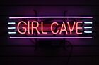 Girl Cave  24"X8" Neon Sign Lamp Light Hanging Nightlight Beer Bar Business Ey