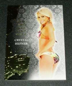 2019 Benchwarmer CRYSTAL HEFNER 25th Anniversary #17 Gold Foil Insert/25 PLAYBOY