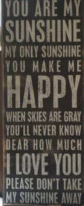 Primitives by Kathy 17420 klassisches Boxschild, 8"" x 20"", You Are My Sunshine - Bild 1 von 5