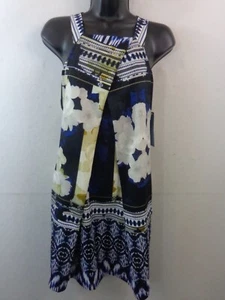 Antonio Melani Dress Women's 2 Blue White Sleeveless Racerback New With Tags - Picture 1 of 16