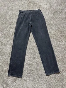 Vintage Wrangler Men Jeans 34 Size Black Denim 34X36 USA MADE 9390 - Picture 1 of 14