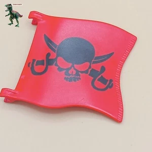 Playmobil Rote Flagge Pirat-Schädel schwarz-Schiff-Insel-Schatz-Vintage-6678 - Bild 1 von 1