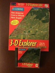 DeLorme 3D Explorer USA, 1996 for Windows 95. Original box and manual VGC - Picture 1 of 5