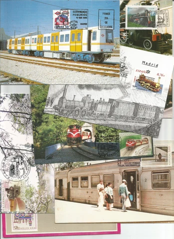 9 Train Transportation Maximum Cards: Spain Portugal USA Brazil Bulgaria Taiwan Cover