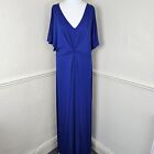 Monsoon Royal Cobalt Blue Maxi Dress Jersey Size UK 16 BNWT Stretch