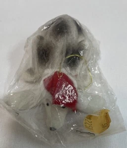 Ornamento per cani floccato bianco nero cane 4" Mangles Dept Store - Foto 1 di 6