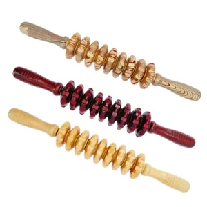 Wood Massage Roller Stick Lymphatic Massager Cellulite Fascia Roller Hot Sale - Picture 1 of 12