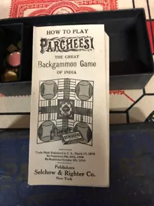 Vintage "PARCHEESI" The Great Backgammon Game Of India - Bild 1 von 4