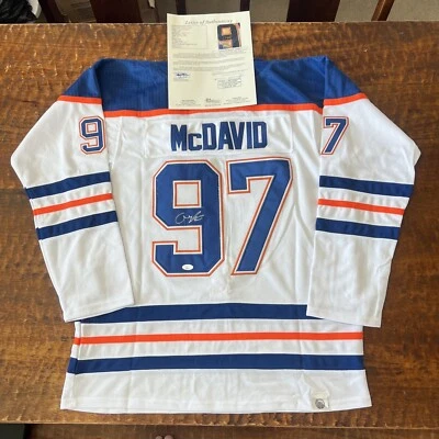 Connor McDavid Signed Edmonton Oilers Jersey JSA Coa Autographed Hockey - Image 1 of 4