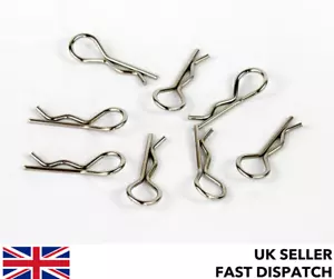 1/10 1/16 1/18 Scale RC Body Clips 8pcs Large Loops Easy Grab for Buggy/Car - Picture 1 of 2