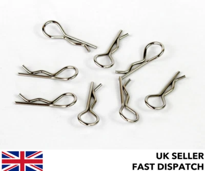 1/10 1/16 1/18 Scale RC Body Clips 8pcs Large Loops Easy Grab for Buggy/Car - Image 1 of 2