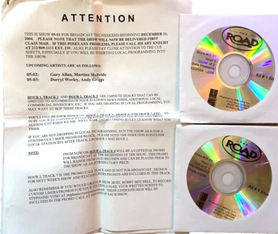 12/31/04 THE ROAD YEAR END ALL #1's LIVE SPECIAL: TOBY KEITH, KENNY CHESNEY,REBA - Image 1 of 4