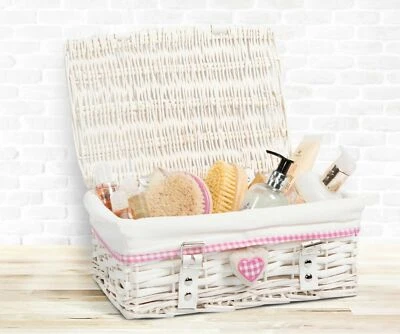 Wickerfield Wicker Storage Hamper With Lid With Liner Gift Hamper Storage - Image 1 of 4