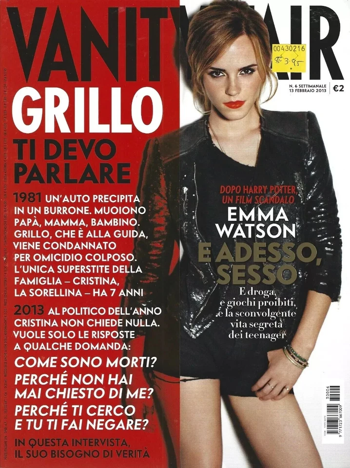 Emma Watson Vanity Fair Magazine Italy 2/13/2013 💲 - Image 1 of 1