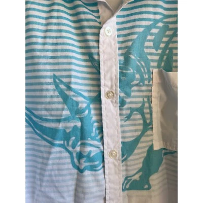 Ecko Unltd Mens Shirt 4XL Big & Tall Ombre Fade Stripe Button Front Logo - Image 1 of 4