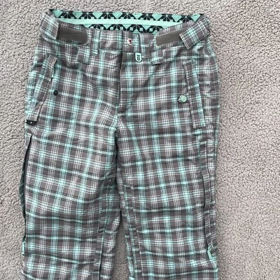 Женская специальная смесь средний лыж сноуборда брюки водонепроницаемый ветрозащитный зеленый серый - Изображение 1 из 4