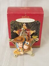 Hallmark Keepsake Ornament 1999 Toy Story 2 Woody's Round Up Sheriff Badge 