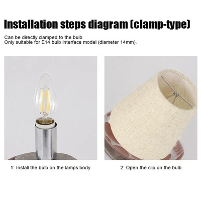 6Pcs Nordic Style E14 Chandelier Lampshade Fabric Wall Lamp Cover☚ - Image 1 of 4