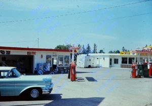 Vintage 35mm Slide Pride Tankstelle Oldtimer unbekannt Colorado Town #9898 - Bild 1 von 1