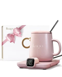 IKAGO Heat Coaster Pro - Juego de calentadores y tazas de café inteligentes con calefacción (juego rosa) - Imagen 1 de 9