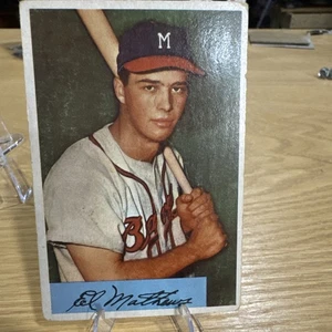 1954 Bowman Eddie Mathews #64 Milwaukee Braves molto buono-eccellente (VG-EX) - Foto 1 di 7