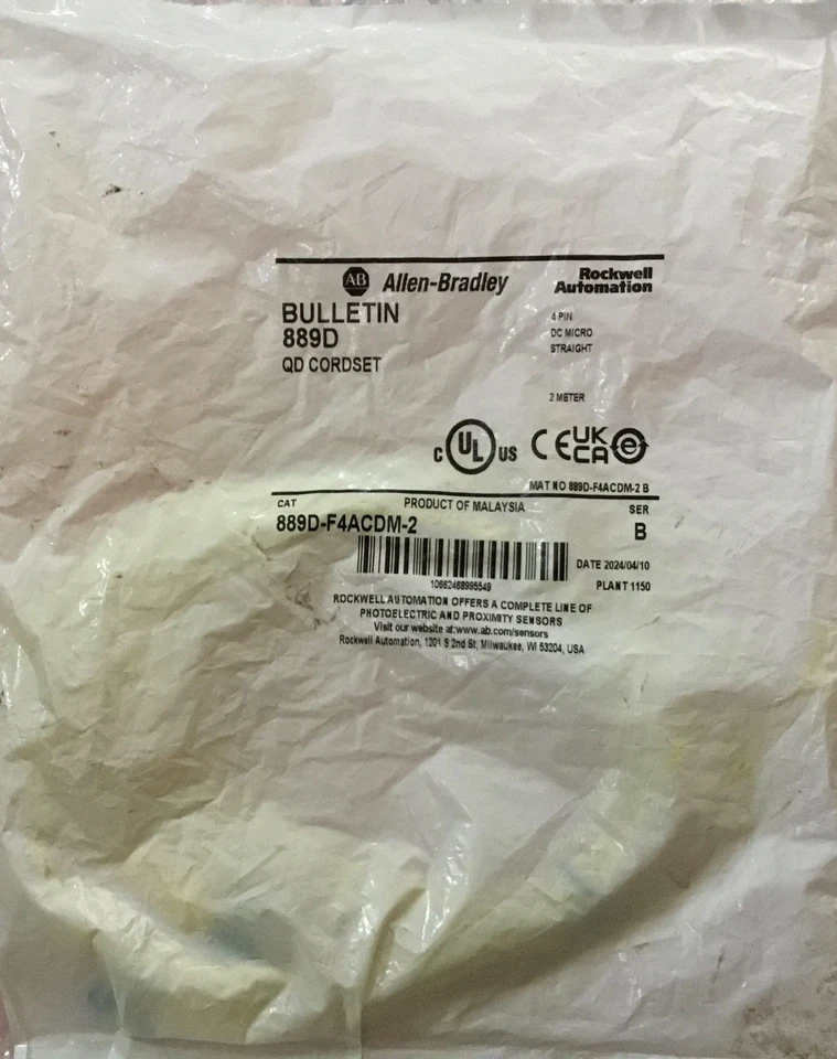 Allen-Bradley 889D-F8AB-5 DC Micro Cable - 5m