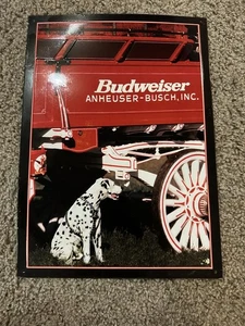 Budweiser Metall dünnes Wandschild Dalmatiner / Waggon 1996 - Bild 1 von 4