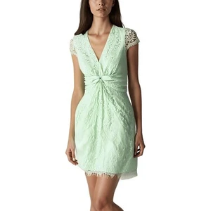 Vince Camuto Womens Green Gathered Nylon Cocktail And Party Dress 8 BHFO 0408 - Picture 1 of 3