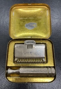 Vintage GEM Travel Razor, Handle & Case Patent 1912, Made In USA - Picture 1 of 10