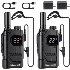CAP310 Lightweight Walkie Talkies Long Range for Adults with Earpieces, Recha... - Picture 1 of 8