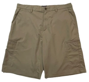 Pantalones Cortos Carga Adidas Frente Plano Caqui Para Hombre 36 W36 Poliéster - Imagen 1 de 3