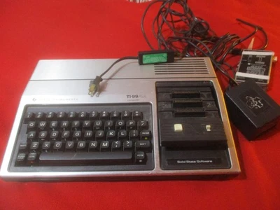 Texas Instruments Ti-99/4A Vintage Heimcomputer mit 52 Spielen + Sprachsynth. - Bild 1 von 4