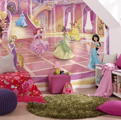 Girly Bedroom Disney Princess photo wallpaper Wall Mural pink red ballroom - Image 1 of 4