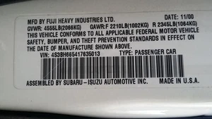 Wash Reservoir Sedan Fits 00-04 LEGACY 8244785 - Picture 1 of 12