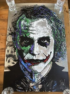 The Joker,  2015 Blunt  Graffix FOIL Art Print by Matt Dye A/P Heath Ledger - Picture 1 of 6