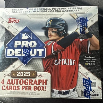 2025 Topps Pro Debut Baseball Jumbo Hobby Box Factory Sealed - 4 Autos Per Box - Image 1 of 3