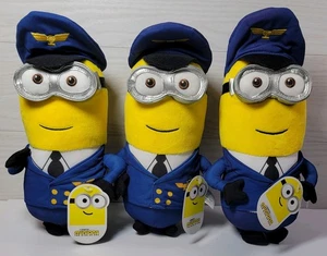 Minions Minion Pilots Plush Kids Toy NEW Lot of 3 Rise Of Gru Gift Birthday   - Picture 1 of 2