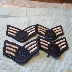 LOT OF 4 US AIR FORCE PATCHES WIT BLUE STAR SERGEANT - Picture 1 of 2