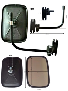 Espejo retrovisor exterior espejo lateral ø10 174x120 m. brazo espejo soporte espejo - Imagen 1 de 19