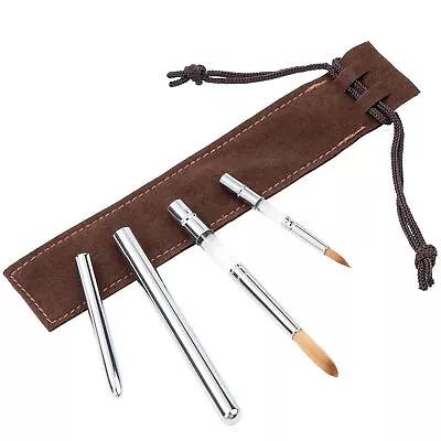 Travel Brush Set- 2PCS Synthetic Kolinsky Hair Round Portable Artist Paintbru... - Image 1 of 4